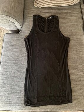 Kensie Knit Black Scoop Neck Tank  Shift Dress, S